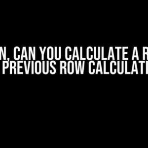 In Python, Can You Calculate a Row from the Previous Row Calculation?